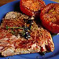 Steak de thon rouge a la tomate
