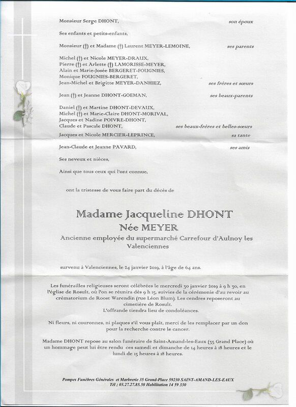 faire part Jacqueline