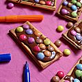 Barres chocolatées aux smarties