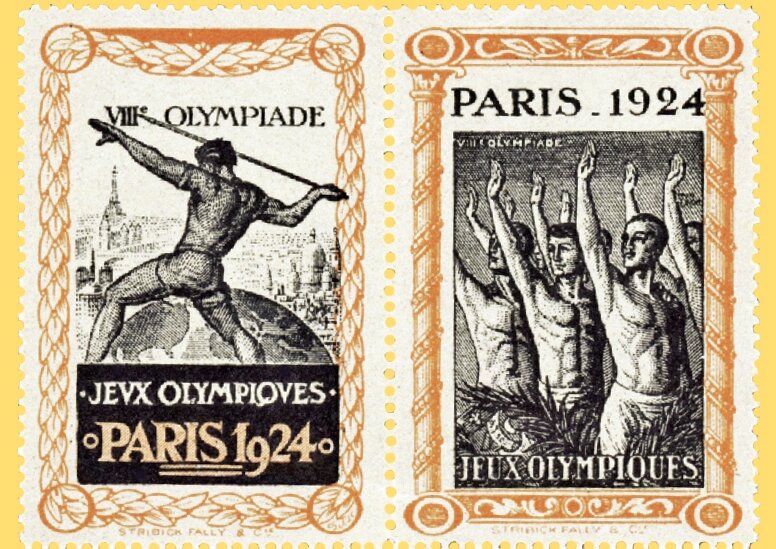Jeux olympiques 1924 : football'. Carte postale de 1924