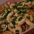 Salade fraîche aux crevettes