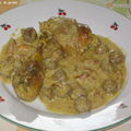 Poulet à la crème et pistils de safrans 