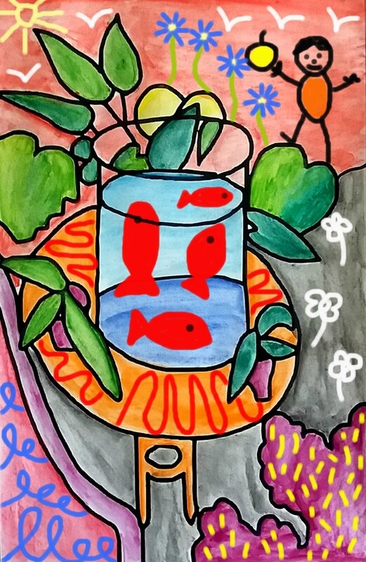 253_Compositions abstraites_Les poissons de Matisse (24 d2)