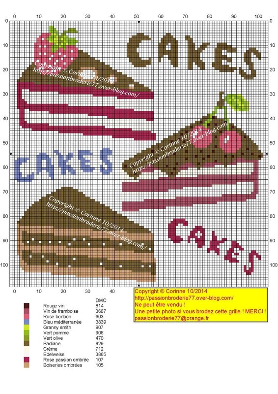 3 parts de gâteau