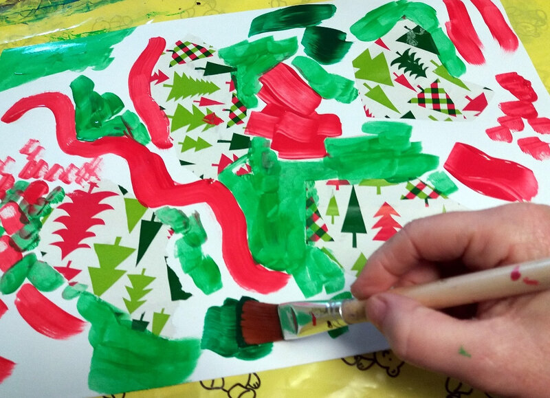 346-Compositions abstraites-Recyclage papiers cadeaux (18)