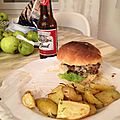 Burger compotée d'oignons aux figues et sauce foie gras de Camille