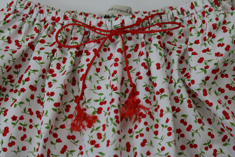 jupe à fronces cerises Intemporels (19)