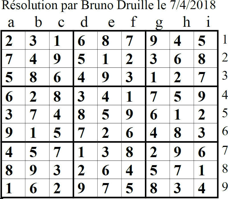 solution détaillée sudoku N° 519 « Expert » de Van Georget dans