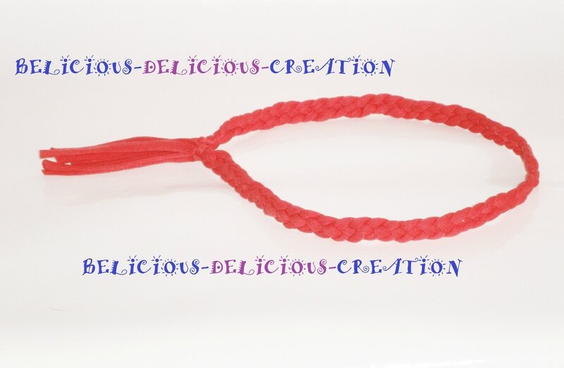 headband platted red c