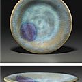 A small Junyao purple-splashed dish, Jin-Yuan Dynasty, 13th century