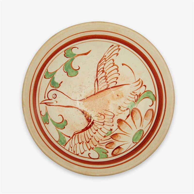 A Chinese polychrome 'Cizhou' 'mandarin duck' dish, Jin-Yuan dynasty