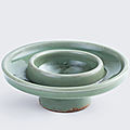 A longquan celadon cup stand, ming dynasty, 14th-15th century