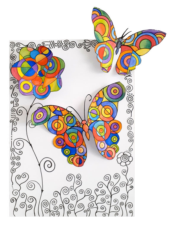427-Fleurs printemps-Papillon Delaunay (67d)