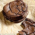 Cookies chocolat, fleur de sel et cœur caramel