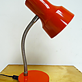 Vintage ... lampe de bureau cocotte * rouge 