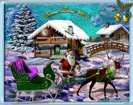 026-carte-maison-neige-Père-Noel-pont-sapin-rudolph--renne-traineau
