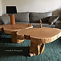 Table rondin ovale 1 mètre en duo ou à l'unité (bois français!)
