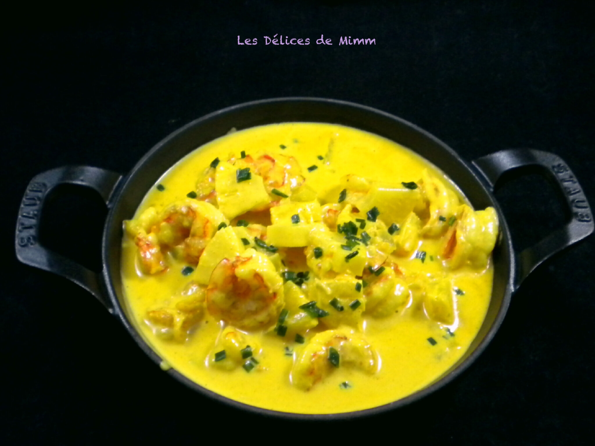 Scampis au curry et à l’ananas - Les Délices de Mimm