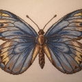 Papillons brodés