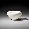 A glazed white porcelain deep bowl, Jin Dynasty, 12th-13th century