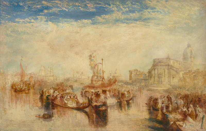 Turner Joseph Mallord William, Depositing of John Bellini's Three Pictures in La Chiesa Redentore, Venice