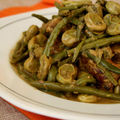 Tajine de veau aux fèves et haricots verts