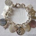 Bracelet personnalisé sur chaîne plaqué argent ovale-001