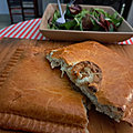 Empanada de poulet aux champignons des bois et lardons