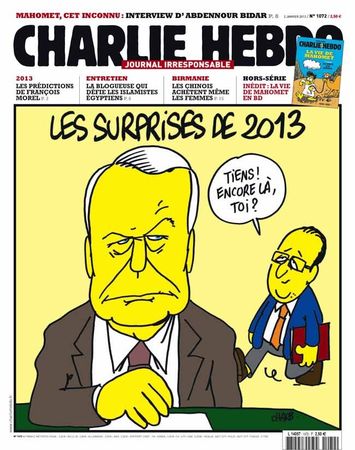 François Hollande, Jean-Marc Ayrault, Les Unes de Charlie Hebdo une 1072