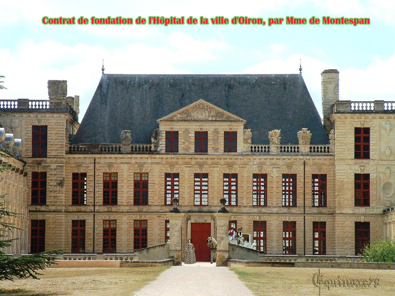 Contrat de fondation de l'Hôpital de la ville d'Oiron, par Mme de Montespan
