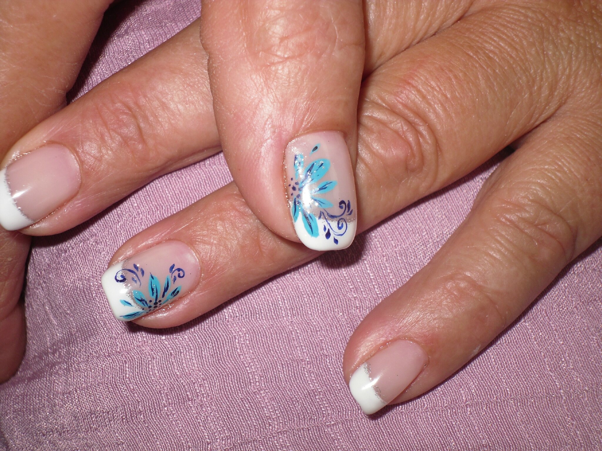 Passion Nail Pose D Ongles En Gel Arabesque Turquoise