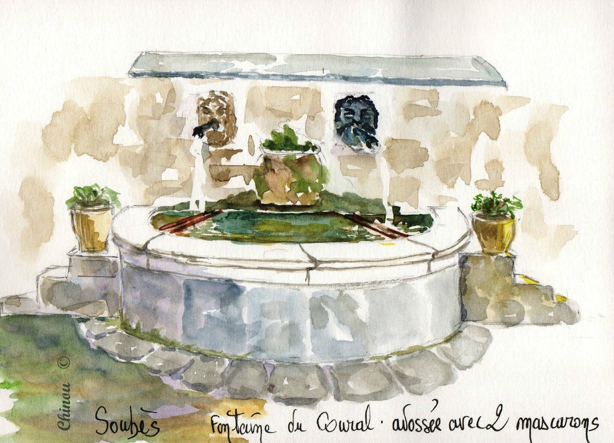 Soubès fontaine du Coural