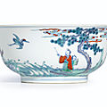 A doucai ‘immortals and crane’ bowl, mark and period of yongzheng (1723-1735)