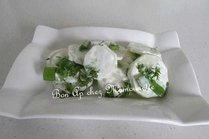 Concombre crème fleur de sel et persil ciboule du jardin 019