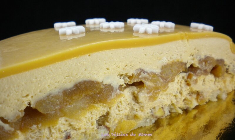 Mon entremet pommes, caramel et chocolat Dulcey 5