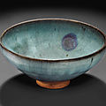A purple-splashed junyao bowl, yuan dynasty (1279-1368)