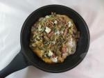 Pizza Roquefort, champignons et lardons