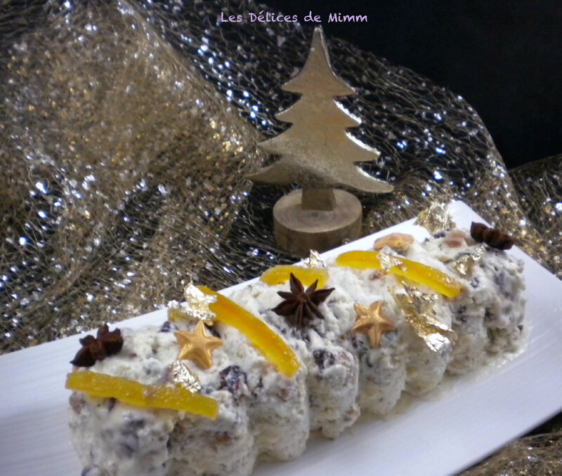 Bûche de Noël en nougat glacé 3