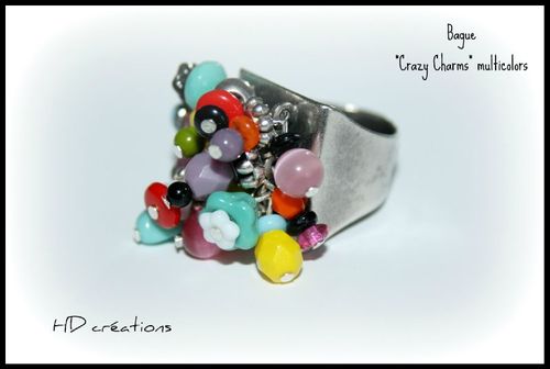 Bague Crazy charms multicolors