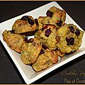 cookies roquefort noix et cranberries