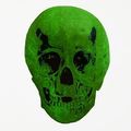 Damien Hirst, The Dead Lime Green Racing Green Skull , 2009