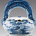 Pot à chaux en porcelaine bleu blanc, Chine pour le Vietnam, dynastie Qing, XIXE siècle
