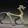 An exceptional gilt-bronze dragon, six dynasties (220-589)