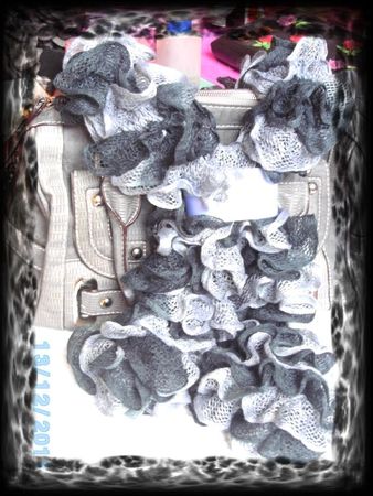 écharpe gris sac