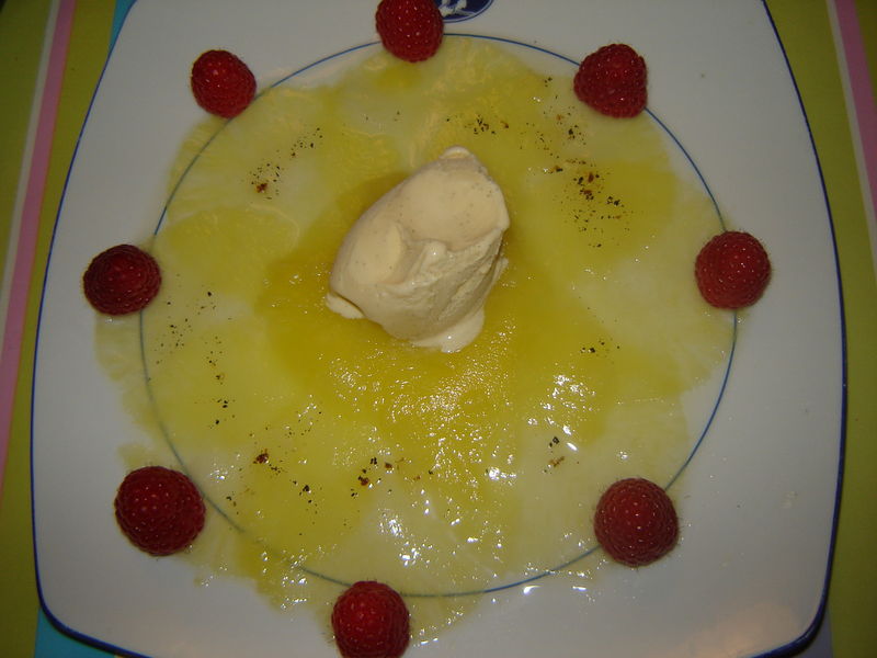 Carpaccio d&amp;#39;ananas vanillé - Un peu de rêve dans ma cuisine