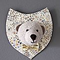 trophée ourson au crochet pour Lancelot