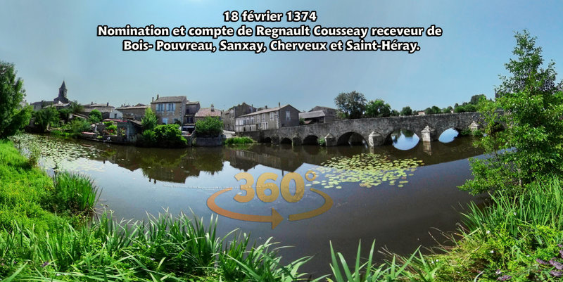 18 février 1374 Nomination et compte de Regnault Cousseay receveur de Bois- Pouvreau, Sanxay, Cherveux et Saint-Héray