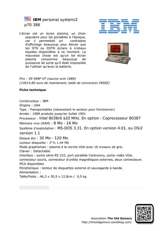 IBM personal system2 p70 386-1