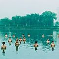 Zhang huan (b. 1965), to raise the water level in a fishpond (middle)