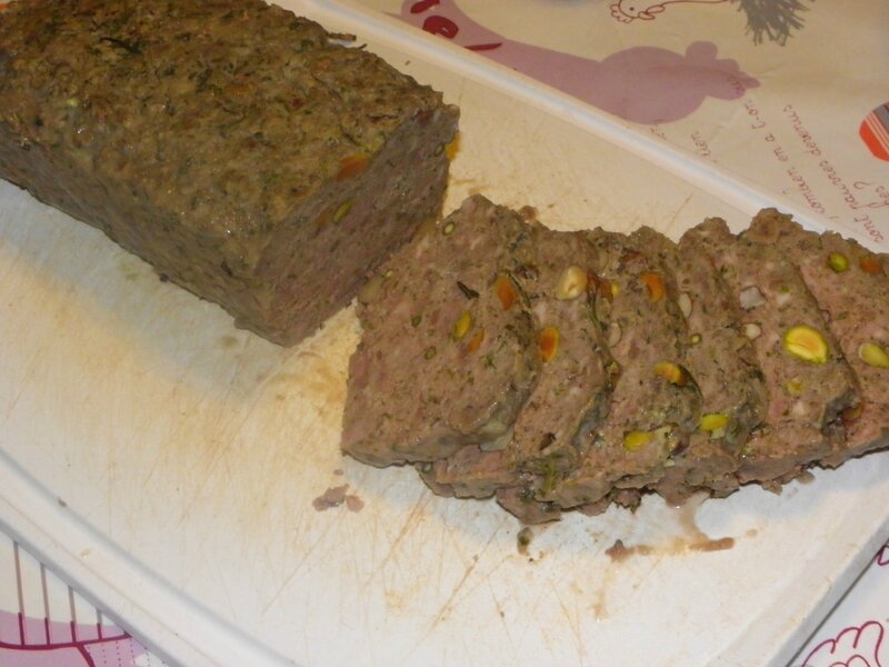 Terrine de Sanglier au Poivre Vert et aux Pistaches. La table de Jean Pierre